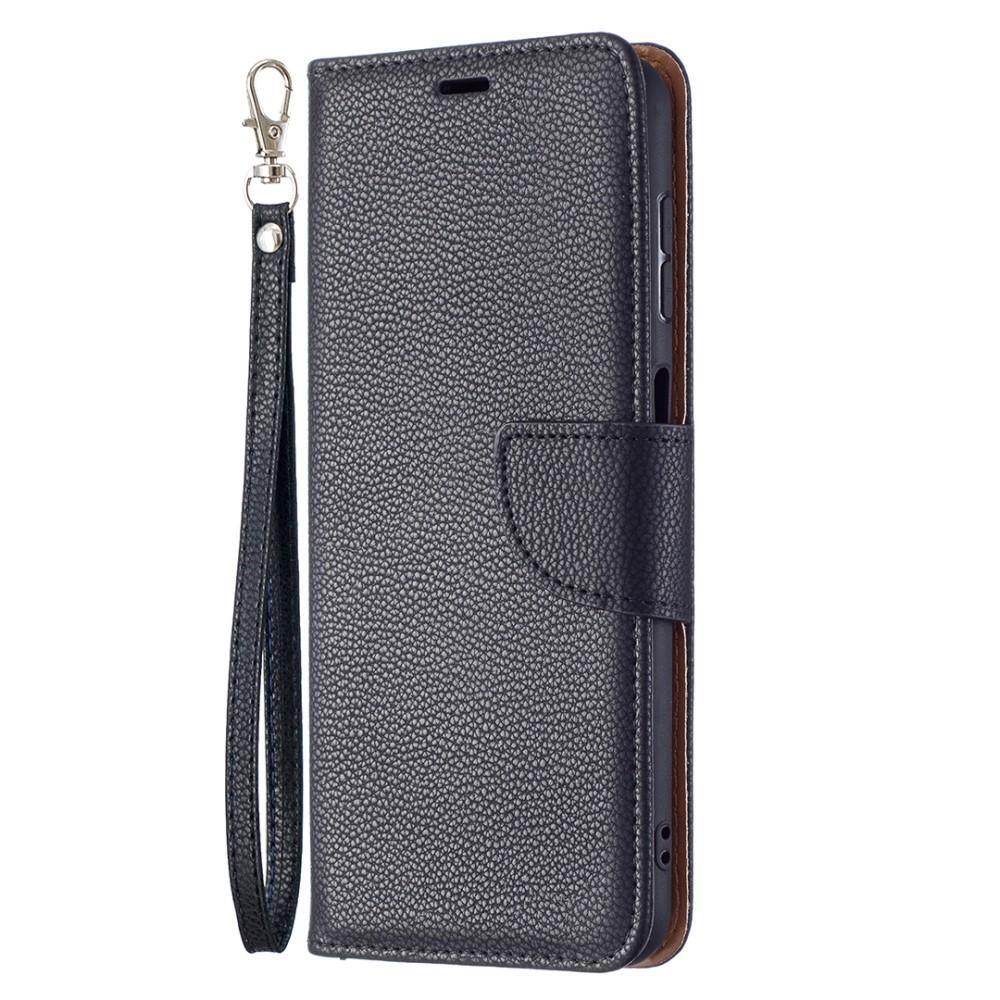 SKALO Samsung A04s 4G Premium Litchi Flip Cover - Sort