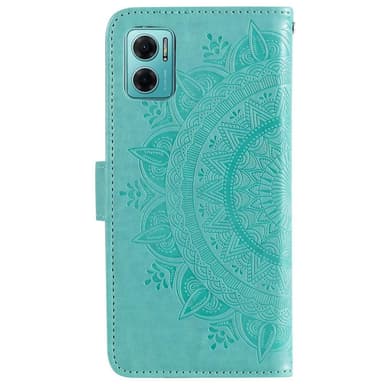 SKALO Xiaomi Redmi 10 5G Mandala Flip Cover - Turkis