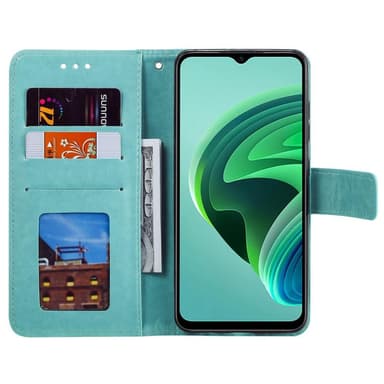 SKALO Xiaomi Redmi 10 5G Mandala Flip Cover - Turkis