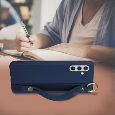 SKALO Samsung A04s 4G Håndrem TPU-cover - Blå