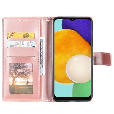 SKALO Samsung A13 5G Mandala Flip Cover - Rosa guld