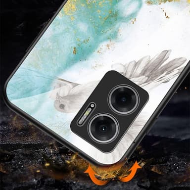 SKALO Xiaomi Redmi 10 5G Marmor hærdet glas TPU Cover - #2