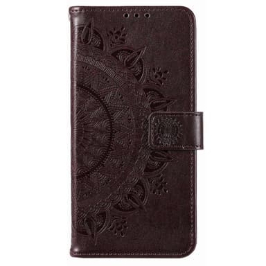 SKALO Xiaomi Redmi 10 5G Mandala Flip Cover - Brun