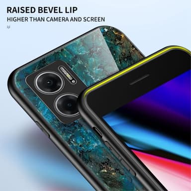 SKALO Xiaomi Redmi 10 5G Marmor hærdet glas TPU Cover - #2