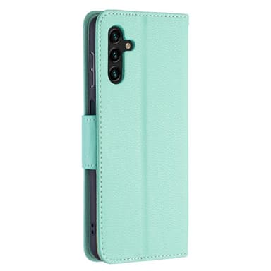SKALO Samsung A13 5G Premium Litchi Flip Cover - Turkis