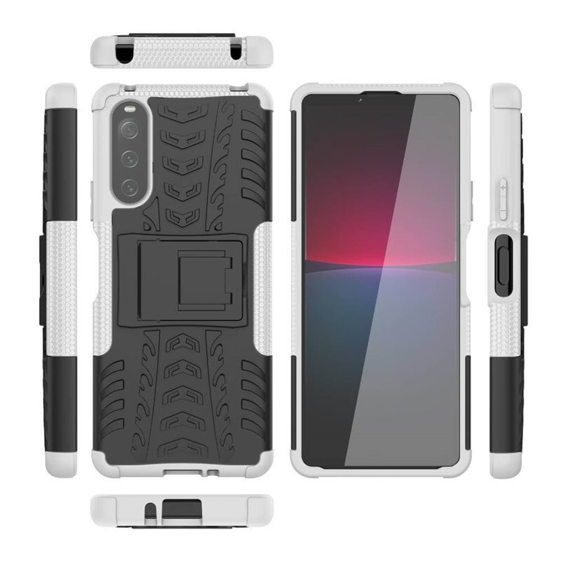 Stødbestandigt cover med stativ Sony Xperia 5 IV - Hvid