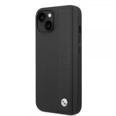 BMW iPhone 14 Plus Cover Big Logo Stripe Sort