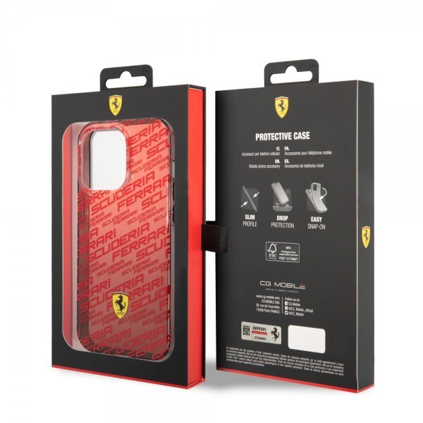 Ferrari iPhone 14 Pro Cover Gradient Scuderia Rød
