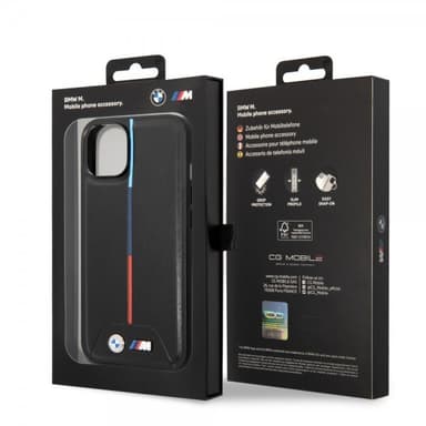 BMW iPhone 14 Cover Tikattu Sort