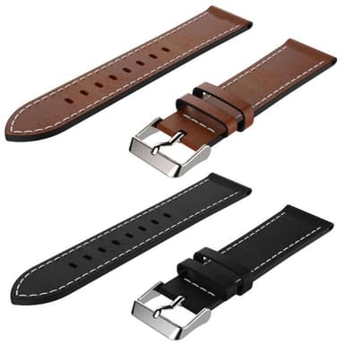 SKALO Læder Rem Withings ScanWatch 42mm - Sort