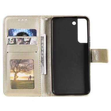 SKALO Samsung S22 Mandala Flip Cover - Guld