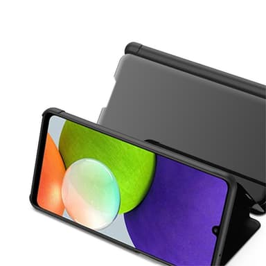 SKALO Samsung A22 4G Clear View Mirror Etui - Sølv