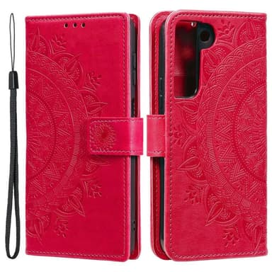 SKALO Samsung S22+ Mandala Flip Cover - Cerise - Cerise