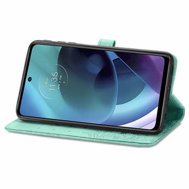 SKALO Moto G51 Mandala Flip Cover - Turkis