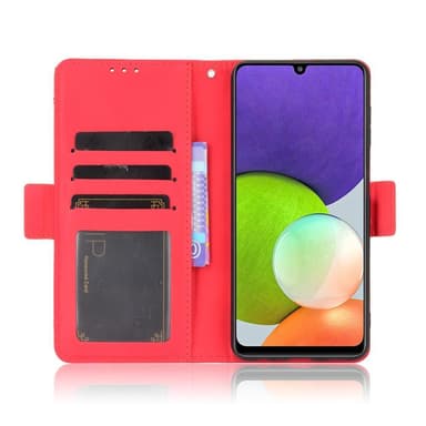 SKALO Samsung A22 4G 6-RUM Pungetaske - Rød