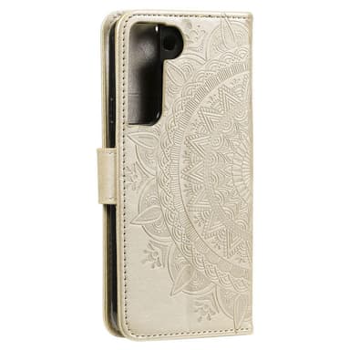 SKALO Samsung S22 Mandala Flip Cover - Guld