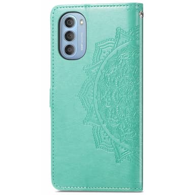 SKALO Moto G51 Mandala Flip Cover - Turkis