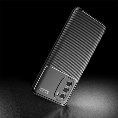 SKALO Moto G51 Carbon Fiber TPU cover - Blå