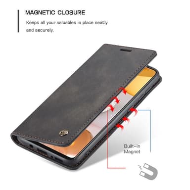 CASEME Retro tegnebog taske til Samsung Galaxy S21