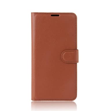 Litchi Skin Pung Taske til Sony Xperia XA1 Ultra - Brun