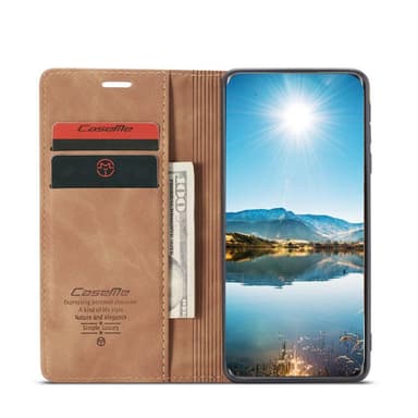 CASEME Retro tegnebog taske til Xiaomi Mi 11 - Brun