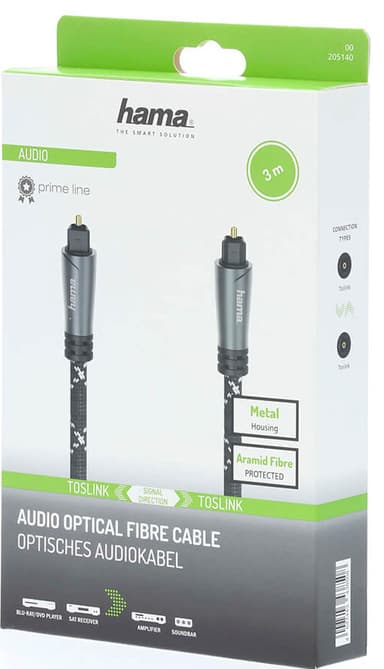 Hama optisk fiberkabel Toslink (metal/3 m)