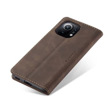 CASEME Retro tegnebog taske til Xiaomi Mi 11 - Kaffe