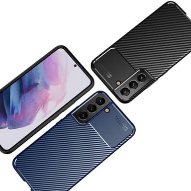 SKALO Samsung S22+ Carbon Fiber TPU cover - Blå - Blå