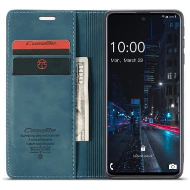 CASEME Retro Pung Taske til Samsung Galaxy A33 5G - Grøn-Blå