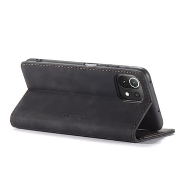 CASEME Retro tegnebog taske til Xiaomi Mi 11 Lite - Sort