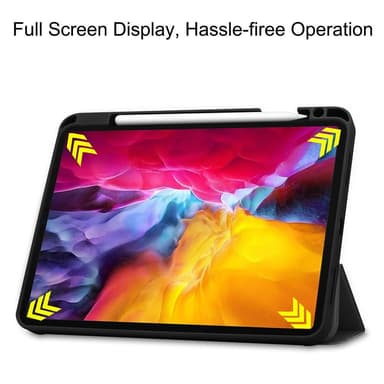 Til iPad Pro 11 2021 Trifoldet Stand Tabletetui Cover - Sort