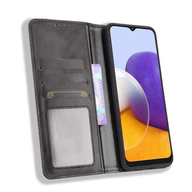 Samsung Galaxy A22 5G Pung Stand Flip Telefonetui - Sort
