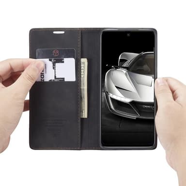 CASEME Retro tegnebog taske til Xiaomi Redmi Note 9 Pro