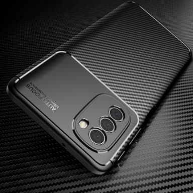 SKALO Moto G51 Carbon Fiber TPU cover - Blå