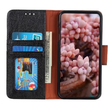 Nappa Texture Split Pung Cover til Motorola Moto G22/Moto E32s 4G - Sort