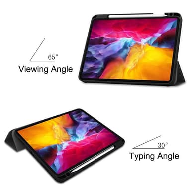Til iPad Pro 11 2021 Trifoldet Stand Tabletetui Cover - Sort
