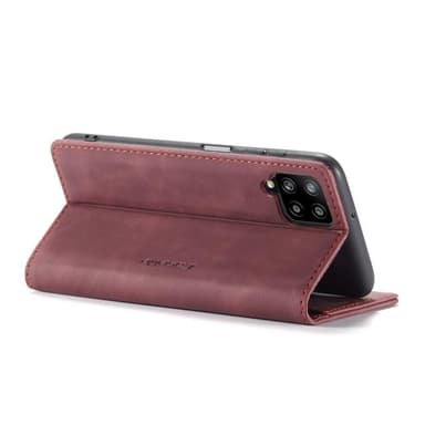 CASEME Retro Pung Taske til Samsung Galaxy A12 - Vinrød