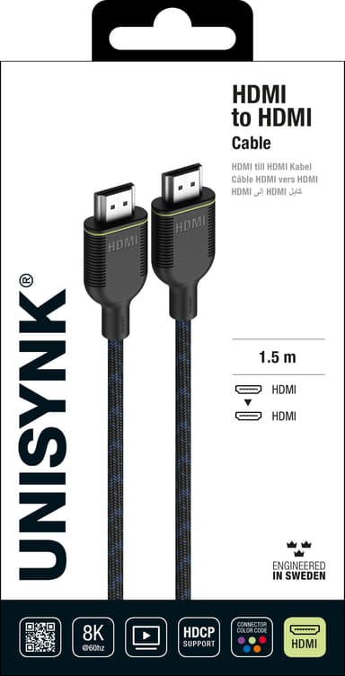Unisynk 8k60Hz HDMI-kabel (1,5 m)