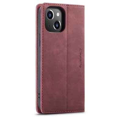 CASEME Retro tegnebog taske til iPhone 14 Plus - Rød