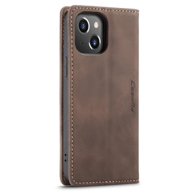 CASEME Retro tegnebog taske til iPhone 14 Pro - Mørkebrun