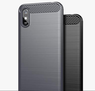 SKALO Xiaomi Redmi 9A Armor Carbon Stødsikker TPU-cover - Grå
