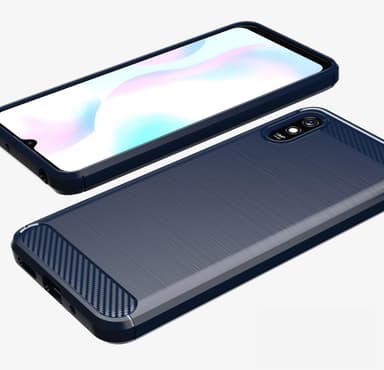SKALO Xiaomi Redmi 9A Armor Carbon Stødsikker TPU-cover - Grå
