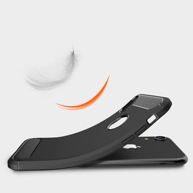 SKALO iPhone XR Armor Carbon Stødsikker TPU-cover - Blå