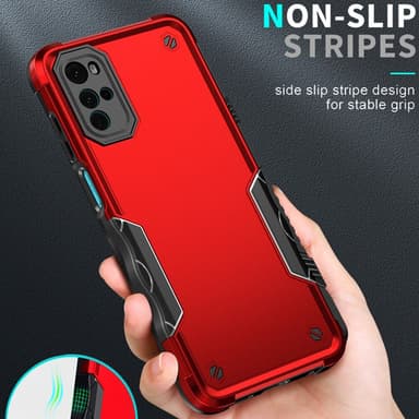 SKALO Motorola Moto G22 Shockproof Armor Hybrid Cover - Turkis