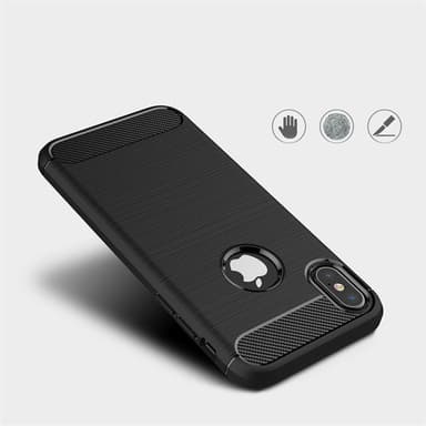 SKALO iPhone X/XS Armor Carbon Stødsikker TPU-cover - Blå