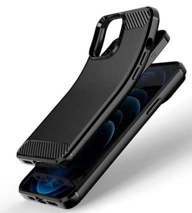 SKALO iPhone 13 Pro Max Armor Carbon Stødsikker TPU-cover - Sort