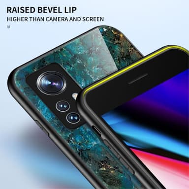 SKALO Xiaomi 12 Marmor hærdet glas TPU Cover - #6