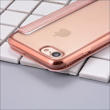SKALO iPhone 7/8 Flip Cover TPU Ultratyndt - Pink