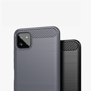 SKALO Samsung A22 5G Armor Carbon Stødsikker TPU-cover - Sort