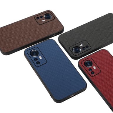 SKALO Xiaomi 12 Pro Carbon Fiber TPU cover - Sort